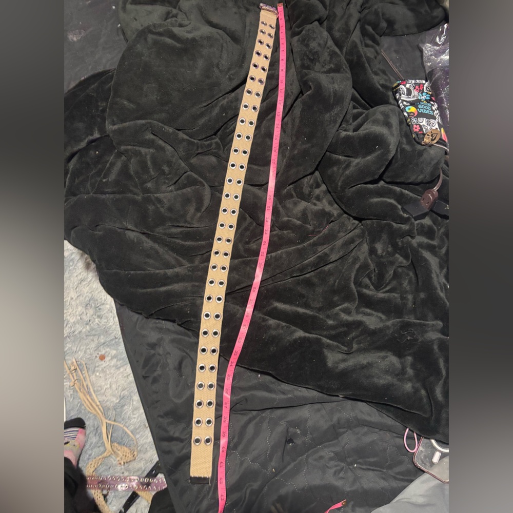 NWOT Tan Belt with Silver Grommets